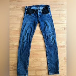 Citizens of humanity racer skinny maternity jeans in caspian wash size 27